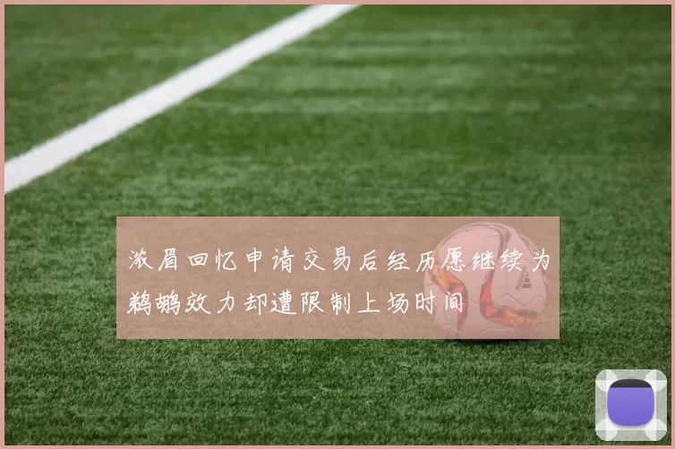 浓眉回忆申请交易后经历愿继续为鹈鹕效力却遭限制上场时间